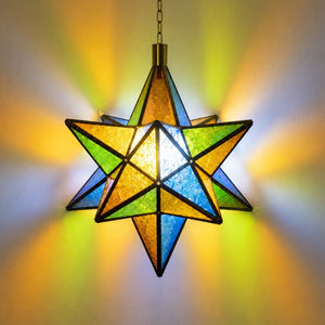 lámpara árabe estrella de cristal A11