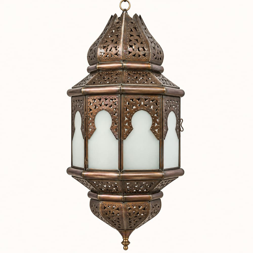 lámpara árabe grande cristal blanco ALFIZ 60x30