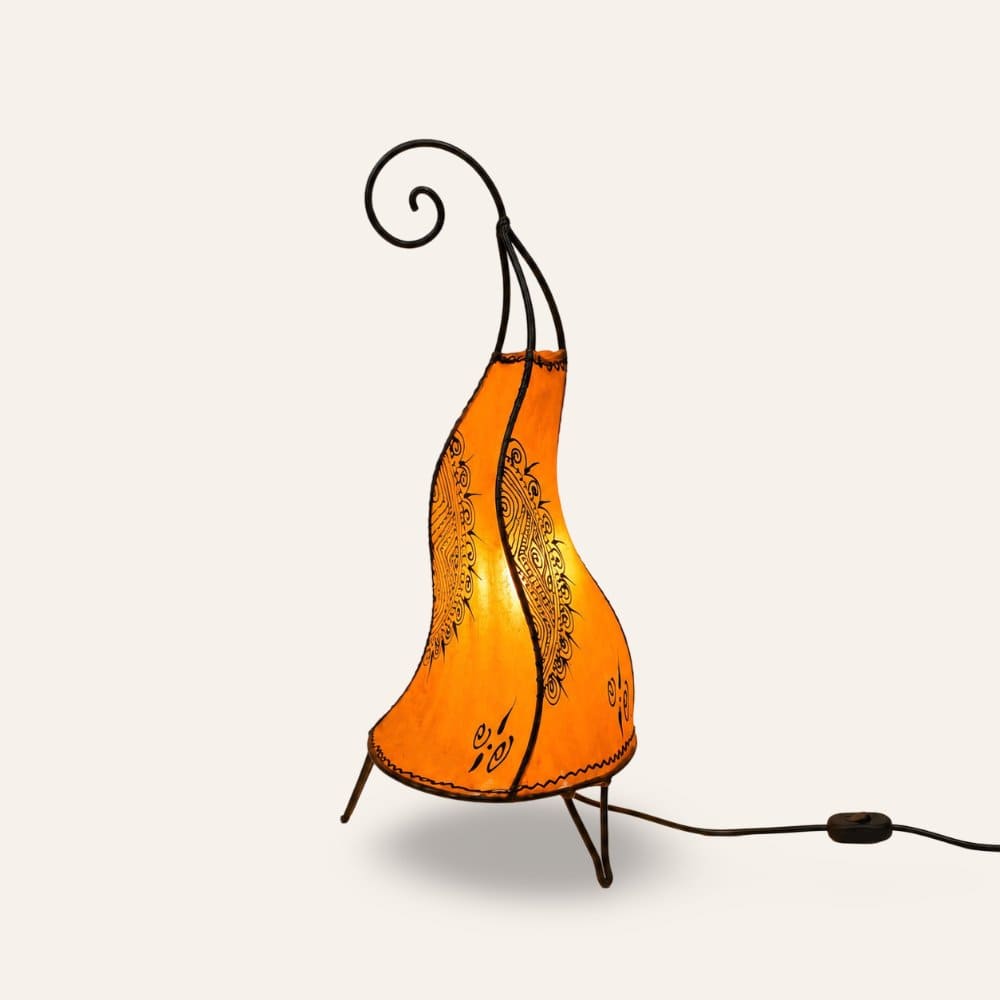 lámpara marroquí gallo naranja