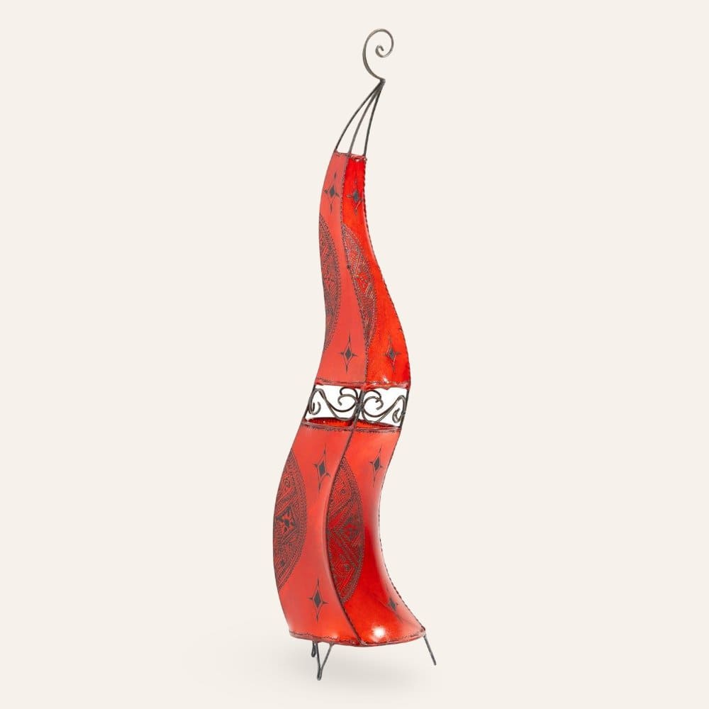 lámpara marroquí piel 120cm gallo 