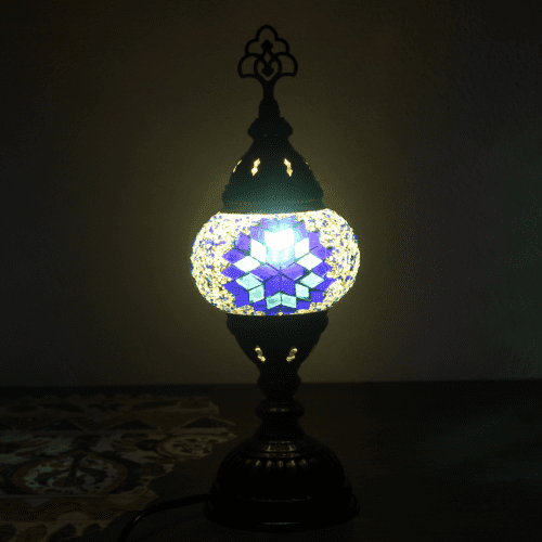 Lámpara turca de mesa con cristal de mosaico - Nº1 Asrak