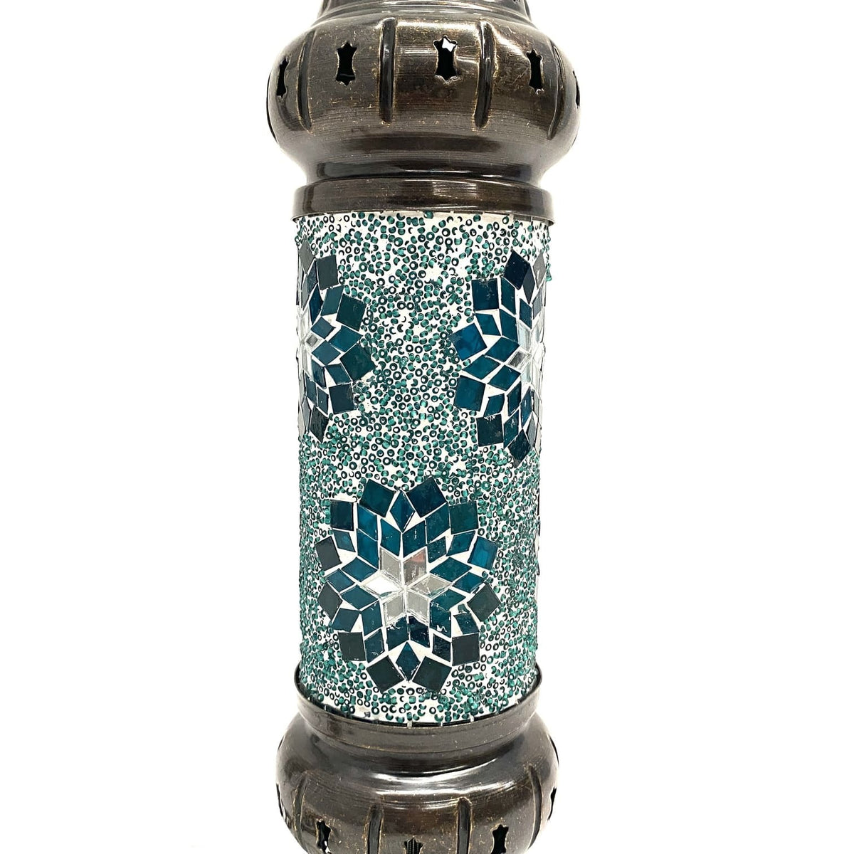 Lámpara turca verde tubo detalle