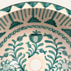 lavabo árabe de Fez Granadino verde 40cms