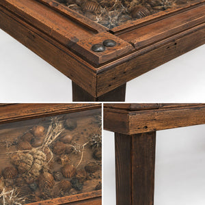 mesa marroquí madera cristal marina detalles