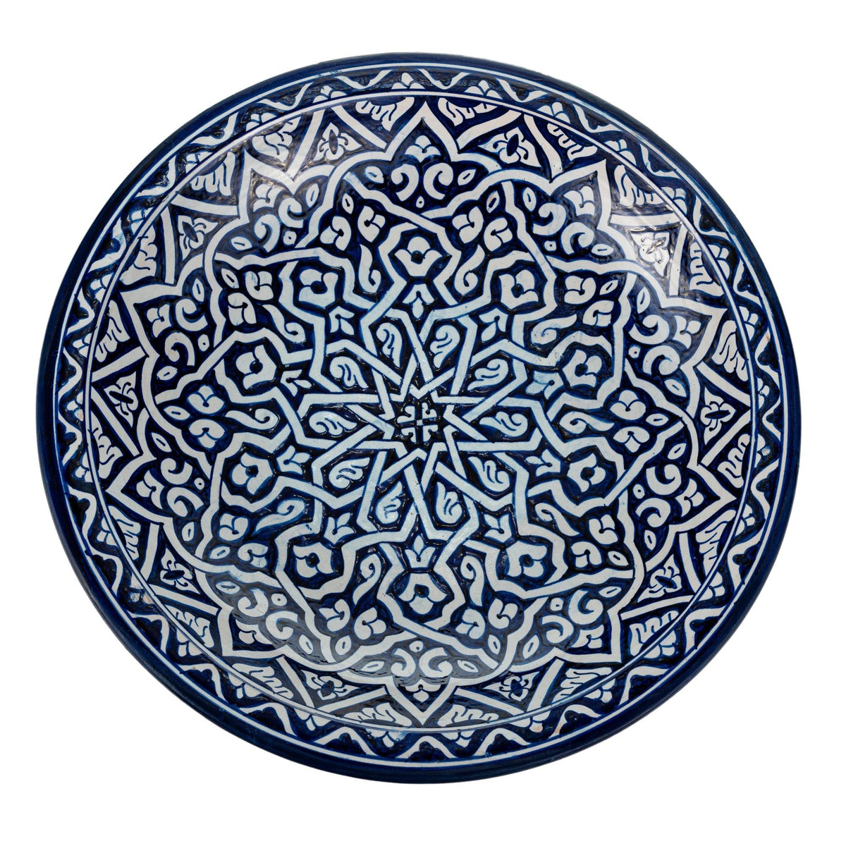 Plato marroquí cerámica de Fez andalusí 3 tamaños