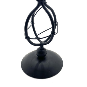 Portavelas marroquí de metal negro