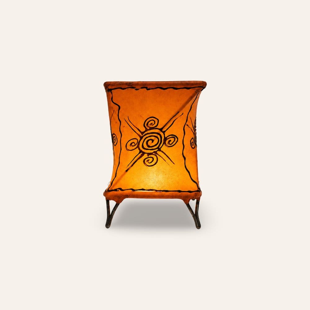 portavelas marroquí naranja gallo 14cm