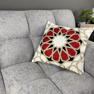 Funda de cojín árabe estrella roja vídeo