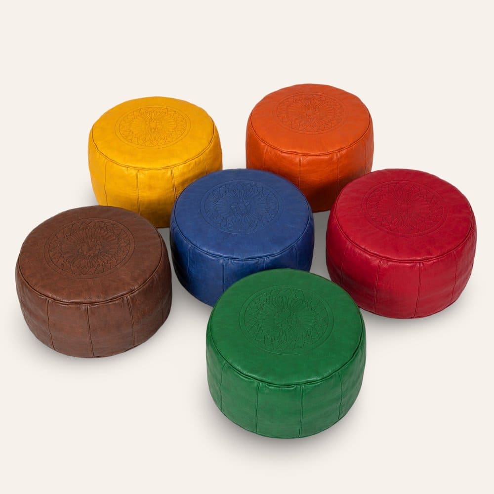 puff árabe cuero set