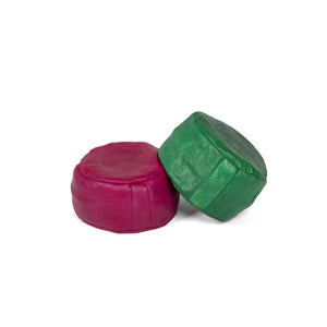 Puff árabe de cuero liso en varios colores