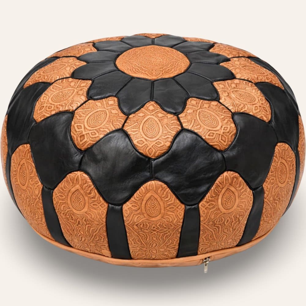Puff árabe piel Erfoud 55cm