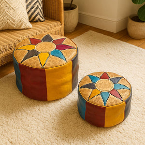 puff multicolor boho