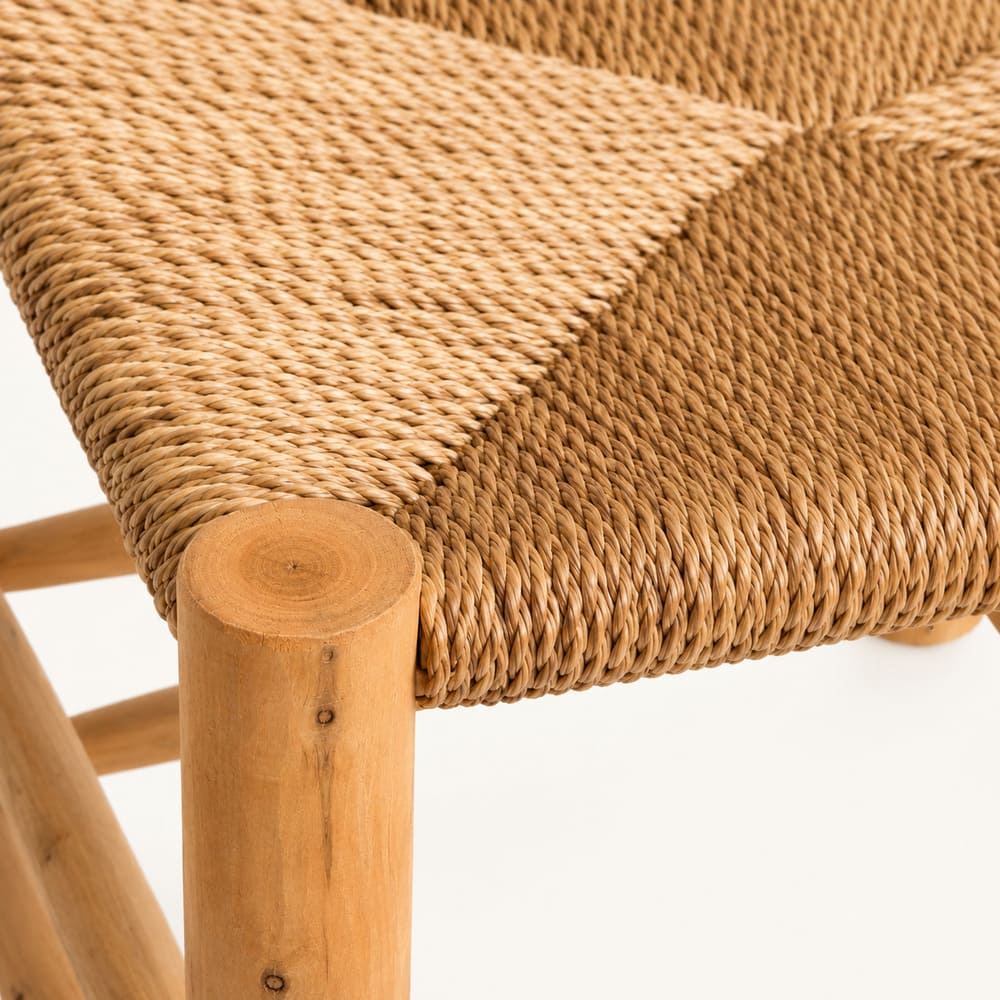 silla artesana LINAT madera anea detalle