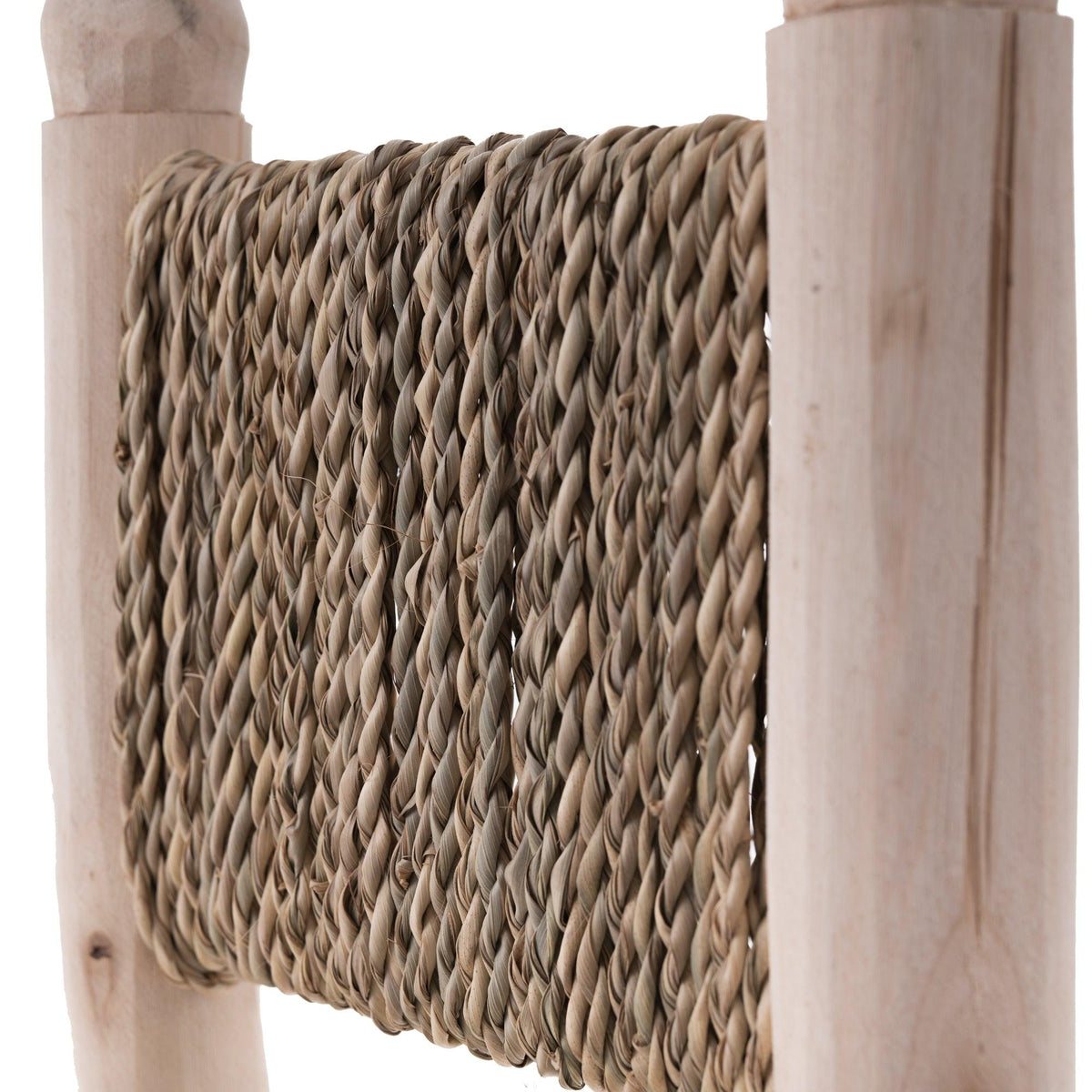 Silla marroquí de madera de limonero y anea