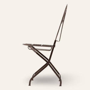 silla marroquí forja plegable cobre perfil