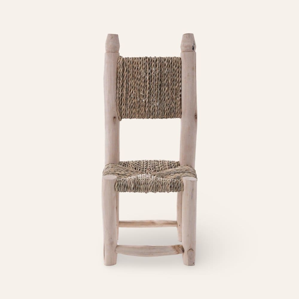silla marroquí madera y anea niños