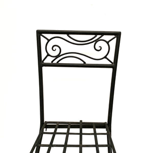 Silla Marroquí de Forja Diseño Oleaje negra