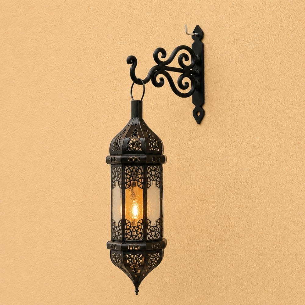 Steun voor Arabische lampen en lantaarns in smeedijzer 10 cm