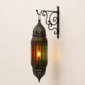 soporte forja lámparas árabes 23cm jardin