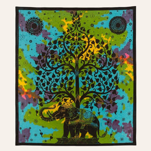 tela árbol elefante India