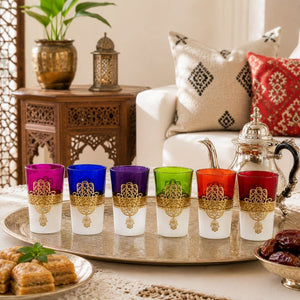 vasos de té moruno HAMSA BLANCA lifestyle